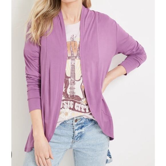 Maurices Cressa Cardigan Top 2XL Purple - Picture 1 of 3